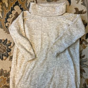 ASOS NWT oatmeal heather funnel turtleneck raglan sleeve sweater dress